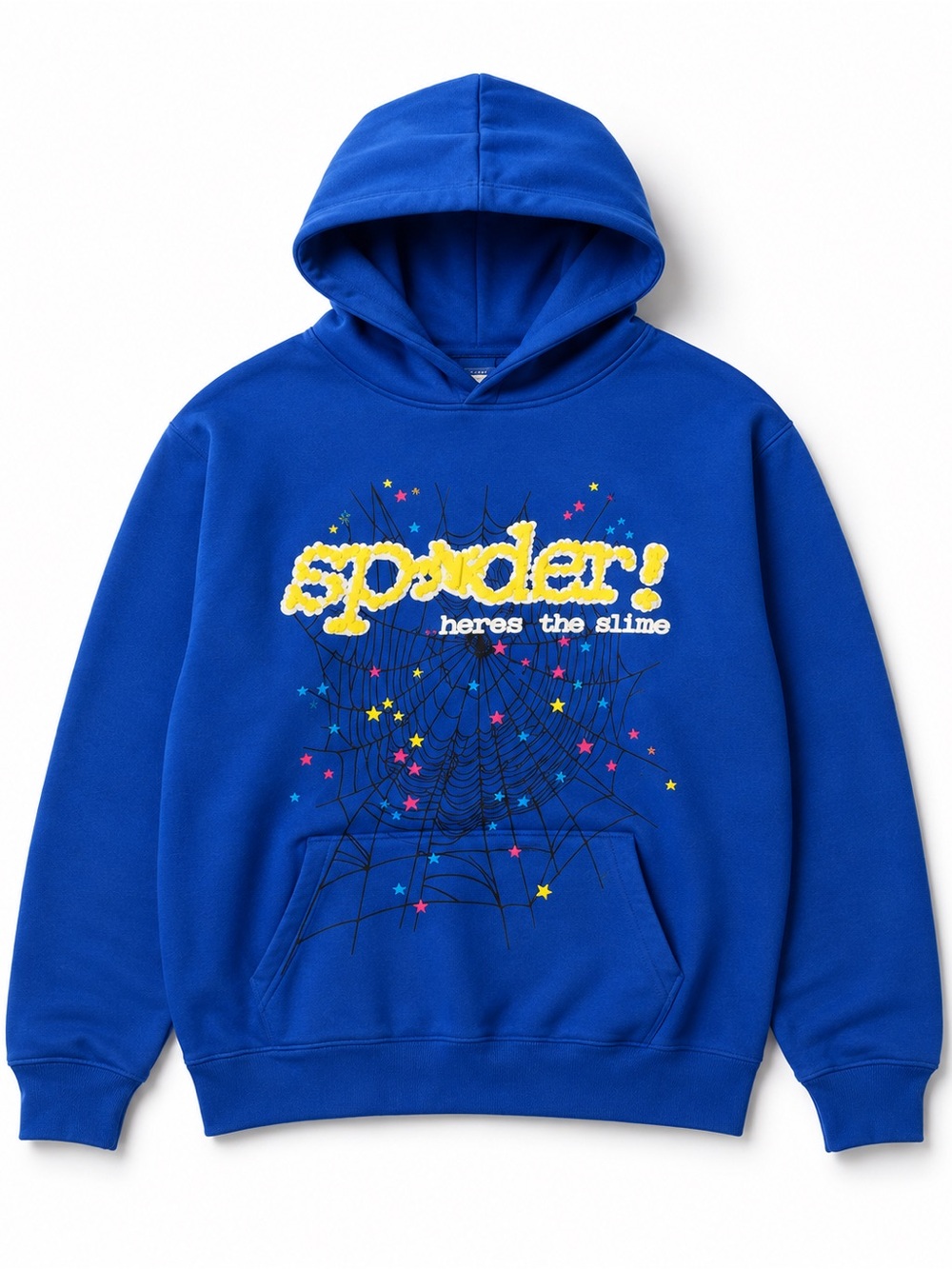 Blue 'sp5der!' Graphic Crewneck Hoodie